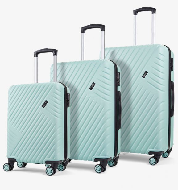 Sada cestovních kufrů ROCK Santiago ABS - světle zelená