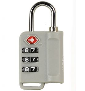 Bezpečnostní TSA kódový zámek na zavazadla ROCK TA-0006 - stříbrná