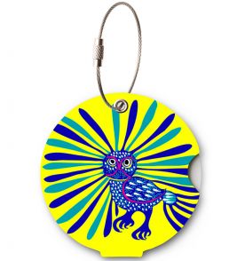 Jmenovka na kufr Addatag - Owl Yellow