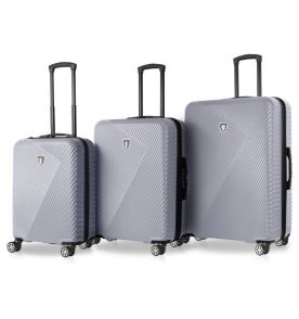 Sada cestovních kufrů TUCCI T-0118/3 ABS - stříbrná