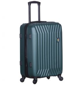 Cestovní kufr TUCCI T-0115/3-M ABS - zelená