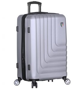 Cestovní kufr TUCCI T-0128/3-L ABS - stříbrná