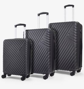 Sada cestovních kufrů ROCK Santiago ABS - černá